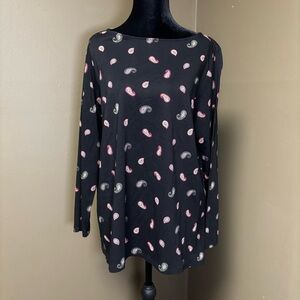 J. Jill Paisley Printed Long Sleeve Shirt Size Women’s Large